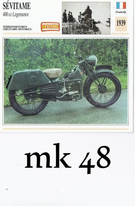 Mk48 motorkaart sevitame legermotor, Ophalen of Verzenden, Zo goed als nieuw, Motoren