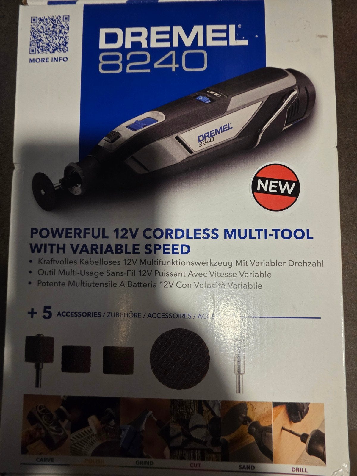 Nieuwe Dremel 8240 Accu Multitool - Krachtig en Draadloos, Dremel, Overige soorten, Accu, Nieuw