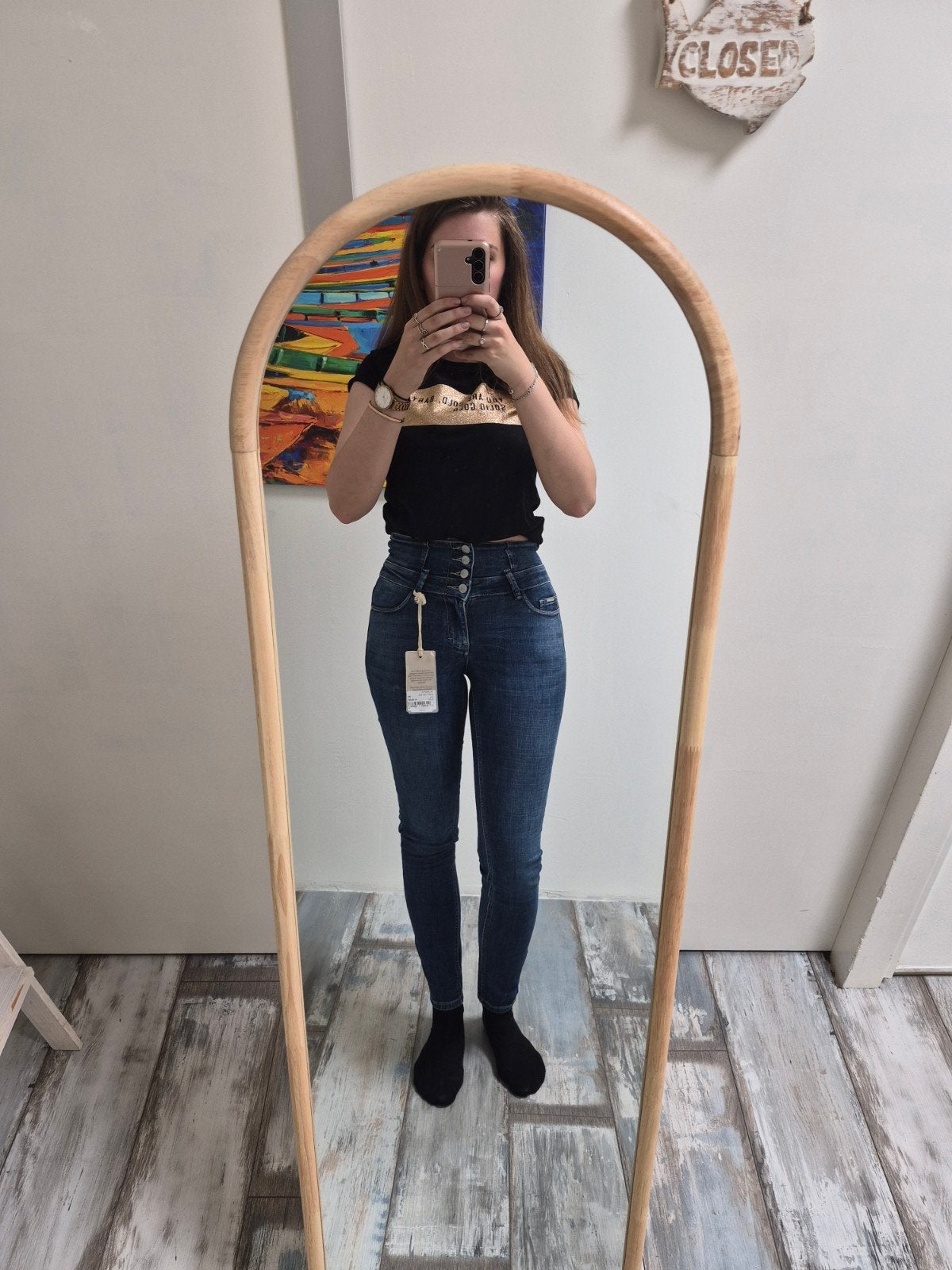 Nieuwe spijkerbroek met hoge taille, Kleding | Dames, Il'Dolce, Blauw, Nieuw, Ophalen of Verzenden