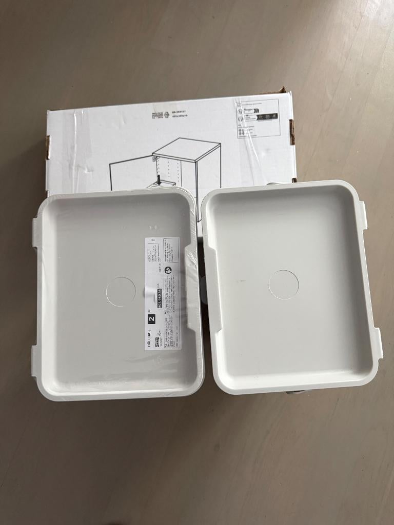 Nieuw! 2x IKEA HÅLLBAR afvalemmer met deksel (10 liter), Huis en Inrichting, Ophalen, Kunststof, Nieuw, Minder dan 10 liter