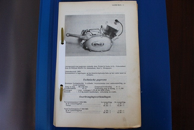 Sachs 50/2 47cc 2 versnellingen werkplaats instructies, Ophalen of Verzenden, Gebruikt