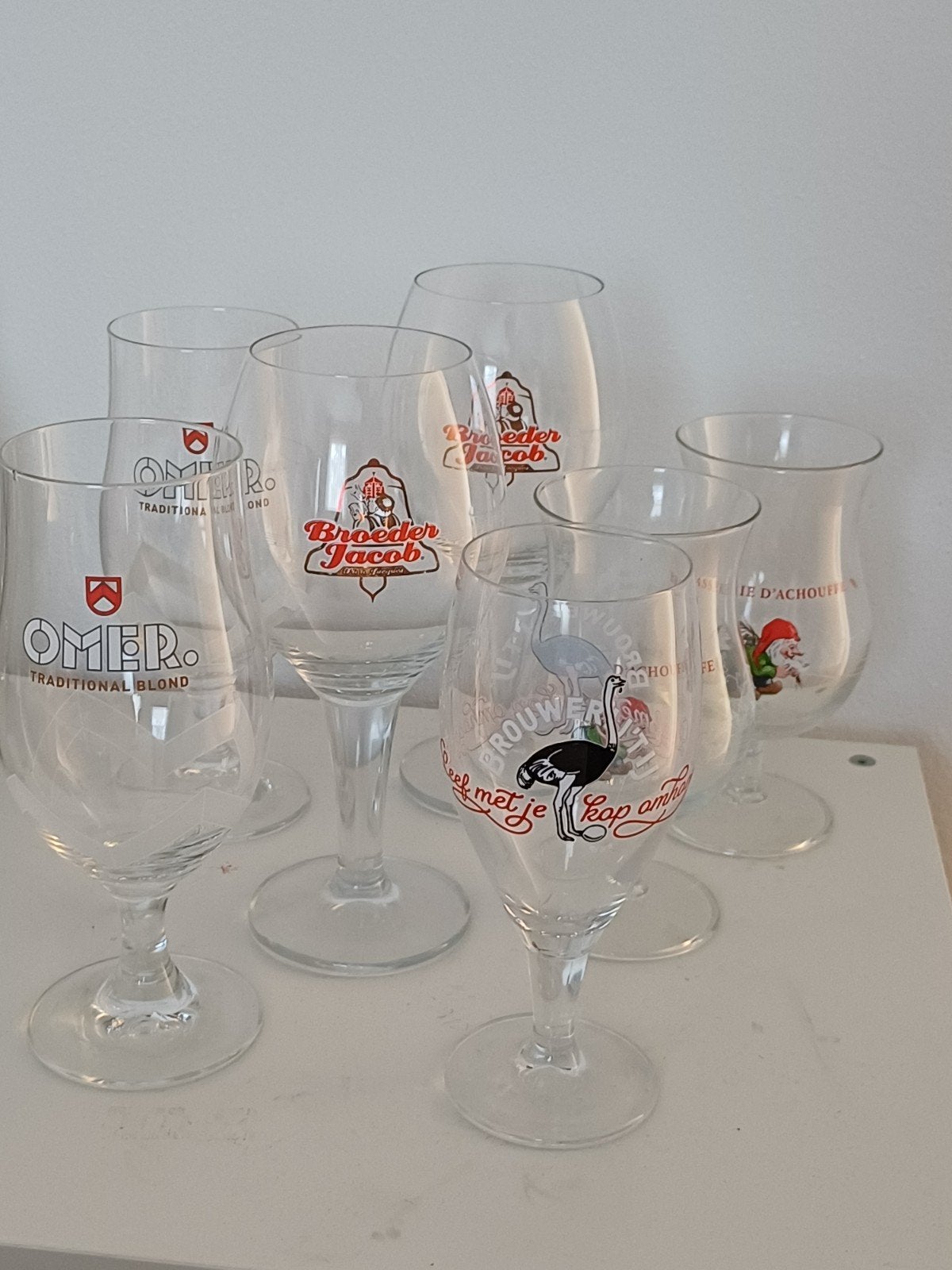 Bierglazen collectie: OMER, Broeder Jacob, La Chouffe, Ophalen, Overige merken, Glas, Overige typen