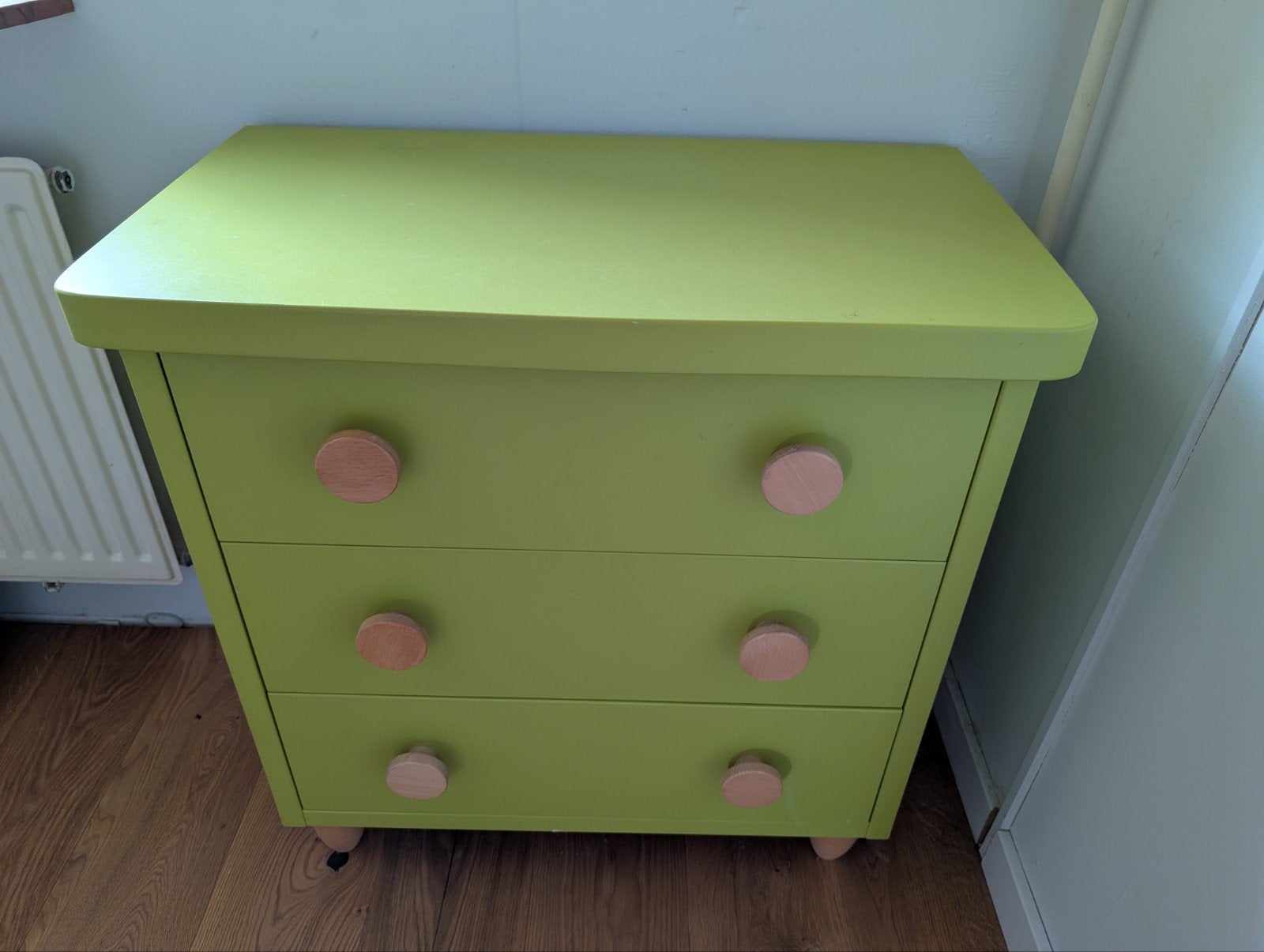 Groene Ikea ladekast, Kinderen en Baby's, Kast, Zo goed als nieuw, 75 tot 100 cm, Minder dan 50 cm