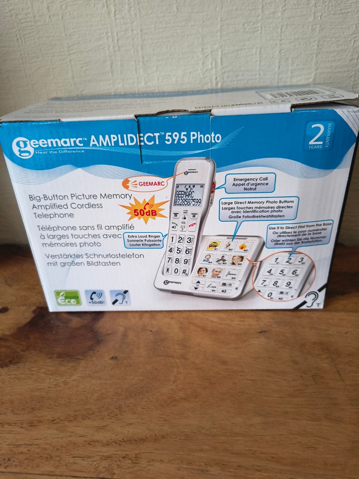 Geemarc Amplidect 595 Photo - Draadloze telefoon, Ophalen of Verzenden, Zo goed als nieuw, 1 handset