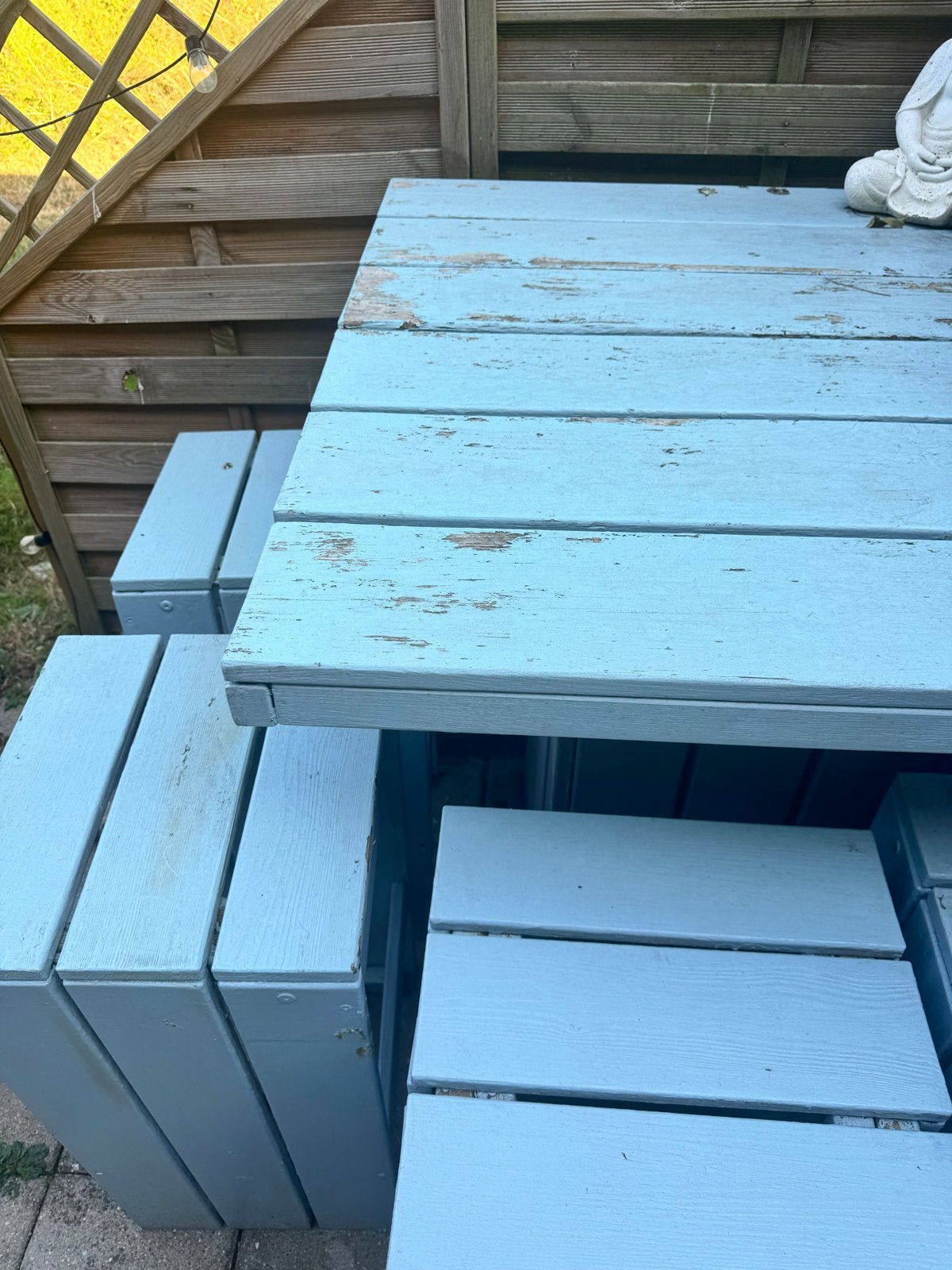 Houten bartafel met krukken - Gebruikt, Ophalen, Gebruikt, Rechthoekig, Hout
