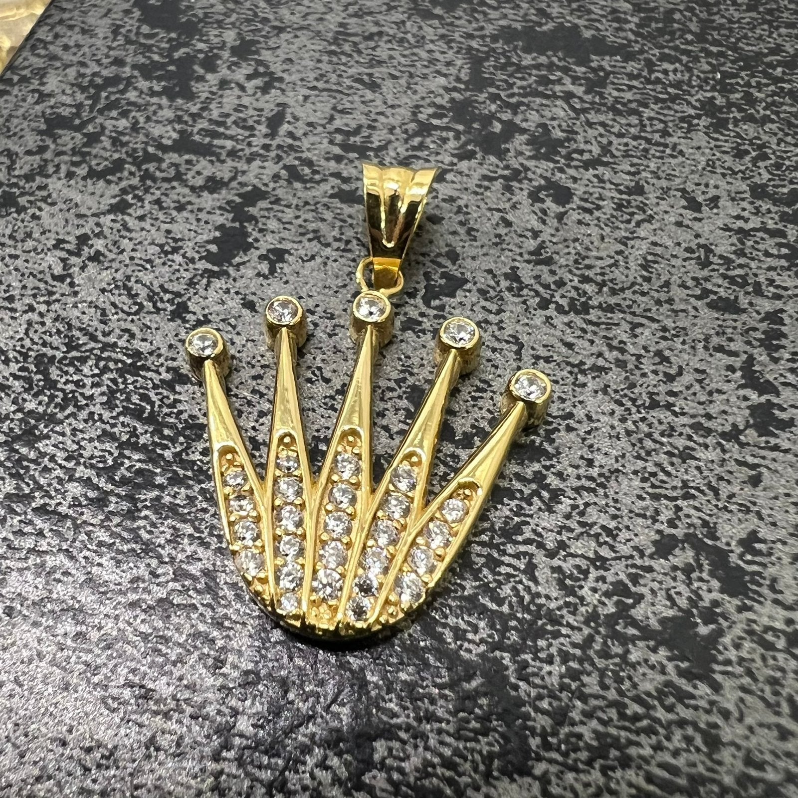 18 karaat gouden kroon hanger, Sieraden, Tassen en Uiterlijk, Kettinghangers, Nieuw, Goud, Kruis of Symbool, Ophalen of Verzenden