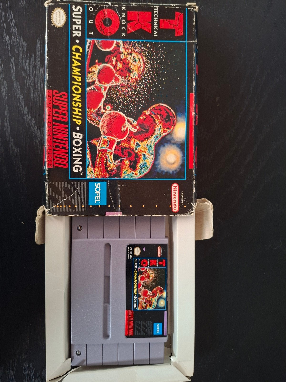 Super Championship Boxing SNES (Amerikaans), Spelcomputers en Games, Games | Nintendo Super NES, Gebruikt, 1 speler, Ophalen of Verzenden