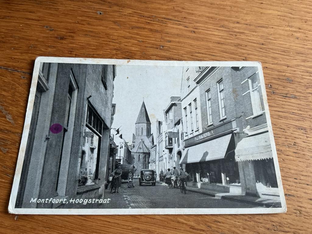 O171 Montfoort hoogstraat vlek vlekken auto, Ophalen of Verzenden, 1960 tot 1980