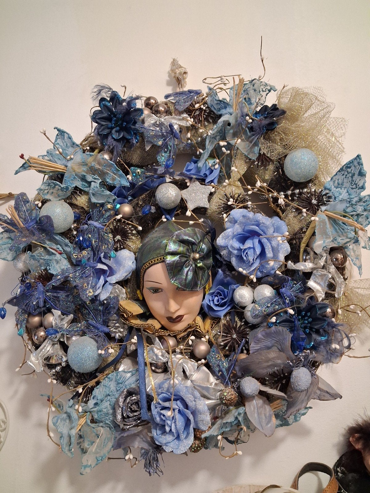 krans blauw, Ophalen of Verzenden