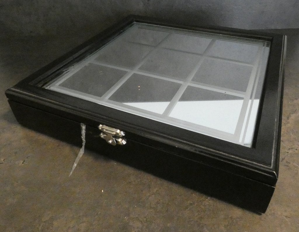 Boter kaas en eieren glazen spel in houten kistje [1635], Ophalen of Verzenden, Gebruikt