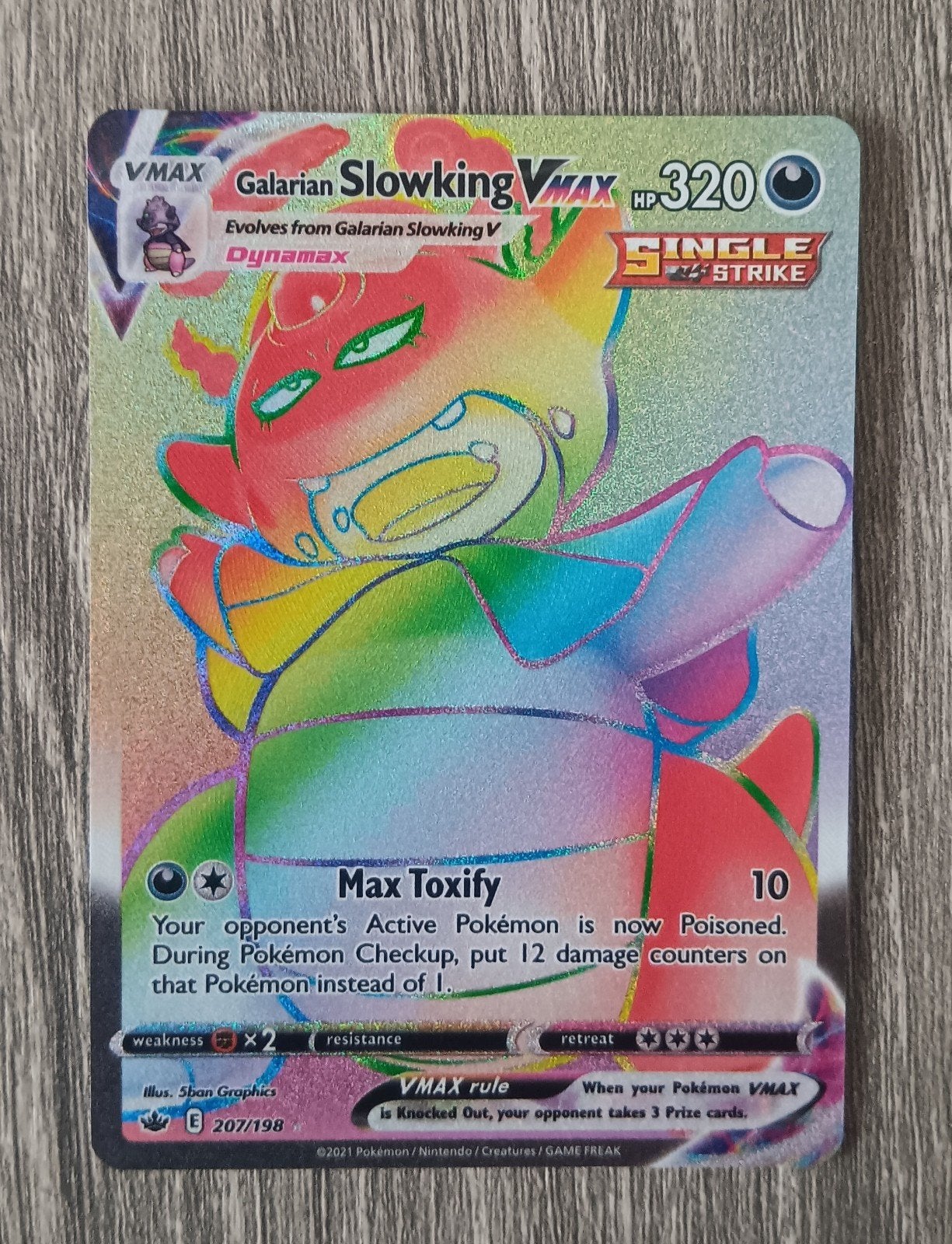 Galarian Slowking Vmax Rainbow Chilling Reign, Ophalen of Verzenden, Nieuw, Losse kaart, Foil