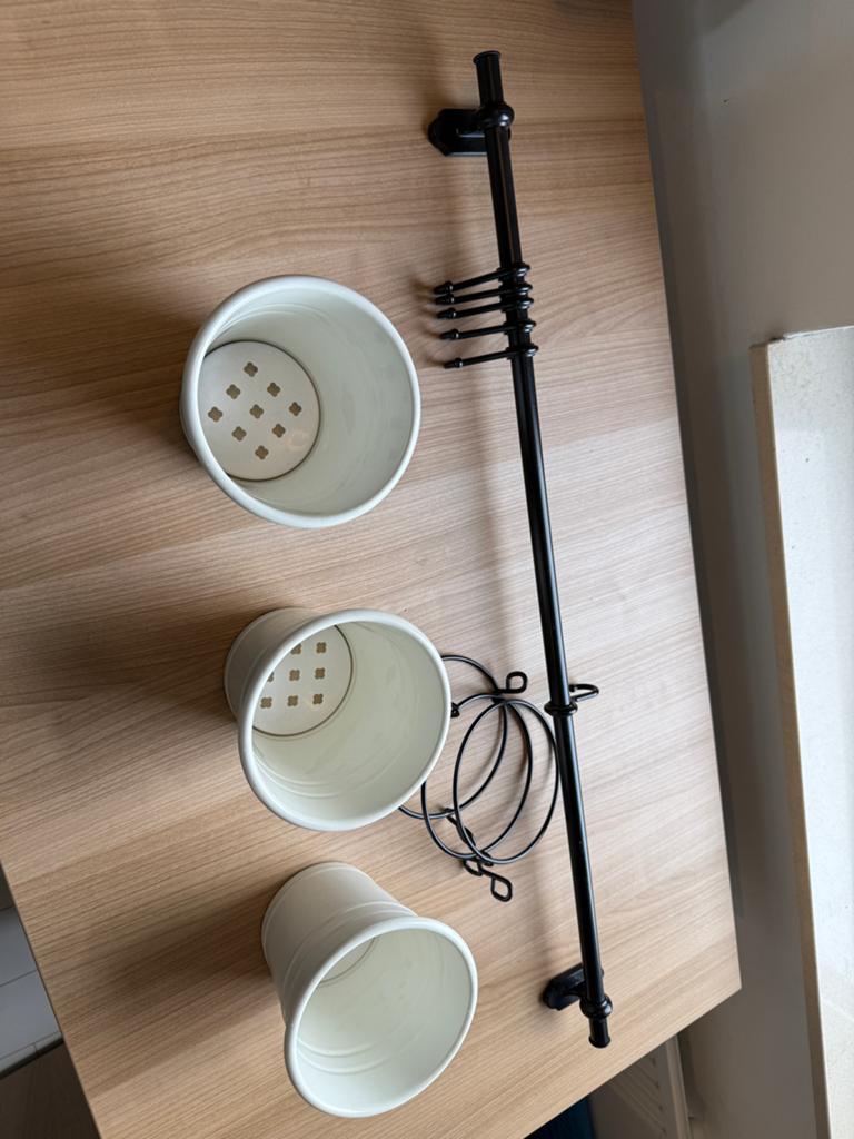 IKEA FINTORP plantenbak wit - zo goed als nieuw, Rond, Binnen, Ophalen of Verzenden, Zo goed als nieuw