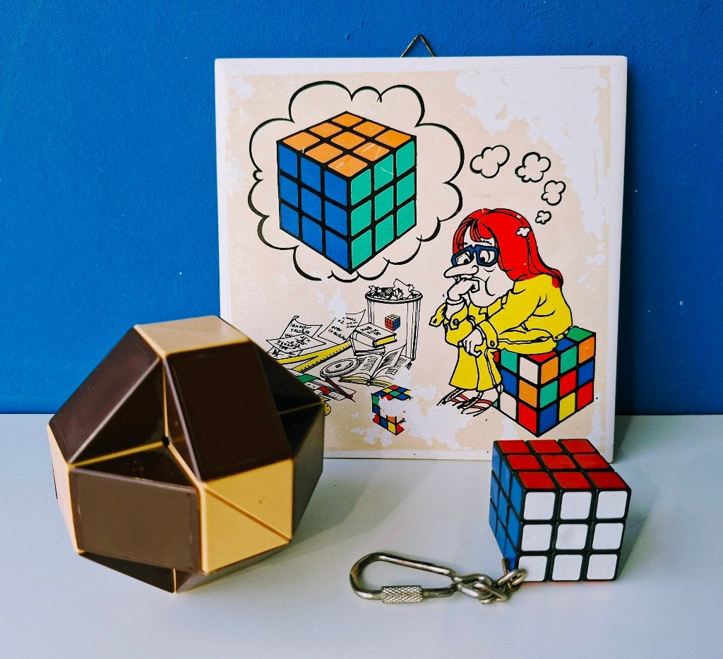 Rubik's Snake en sleutelhanger/jaren 80, Ophalen of Verzenden, Gebruikt