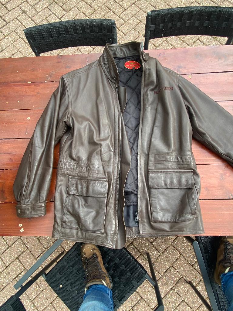 Moto Guzzi leren lederen jas (Vaderdag?), Motoren, Kleding | Motorkleding, Jas | leer, Tweedehands, Ophalen of Verzenden