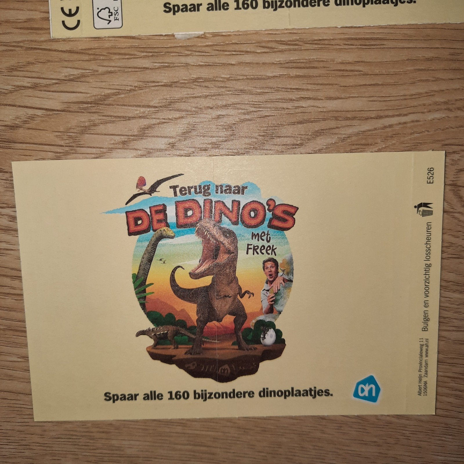 22x dinoplaatje plaatje Terug naar de dino's met Freek AH, Albert Heijn, Ophalen of Verzenden