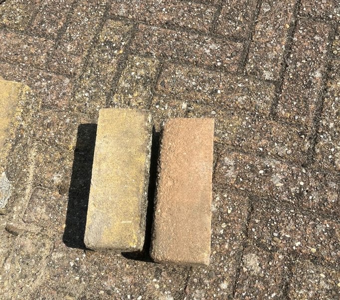 betonklinkers dikformaat 2.300m² genuanceerd BSS, BKK, Tuin en Terras, Ophalen, Gebruikt, Klinkers, 10 m² of meer