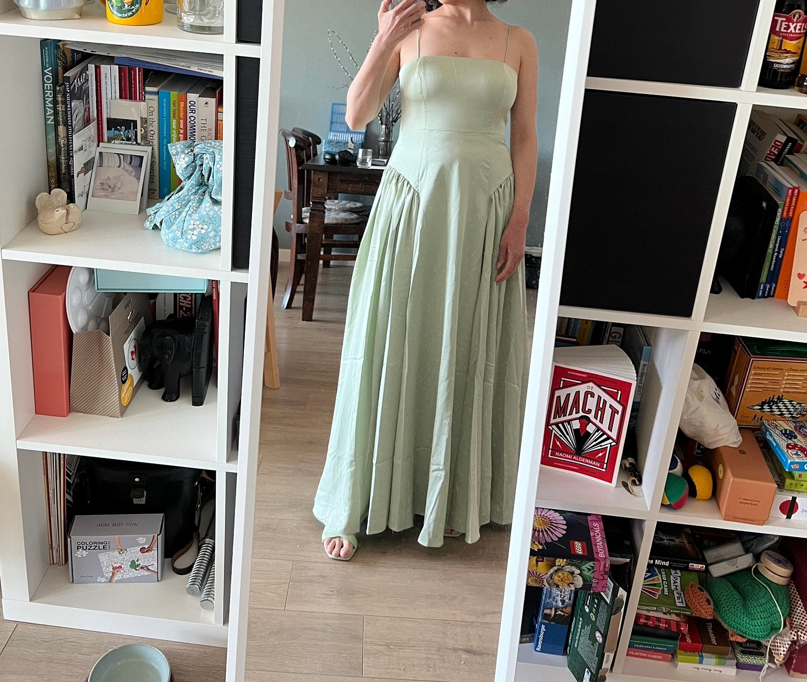 ASOS DESIGN saliegroene midaxi jurk - nieuw met kaartje, Kleding | Dames, Maat 38/40 (M), Galajurk, Nieuw, Ophalen of Verzenden