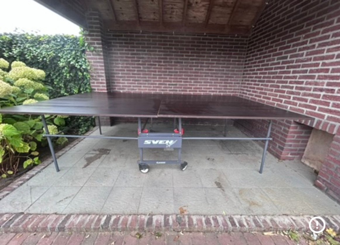 Tafeltennis pingpongtafel, Ophalen, Gebruikt, Net, Batje(s) of Balletje(s), Verrijdbaar