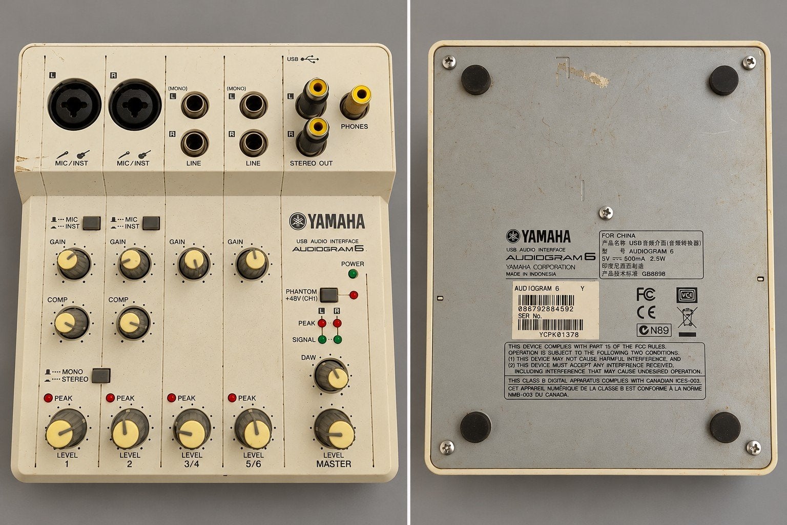 Yamaha Audiogram 6 USB Audio Interface Mengpaneel, Ophalen of Verzenden, Gebruikt