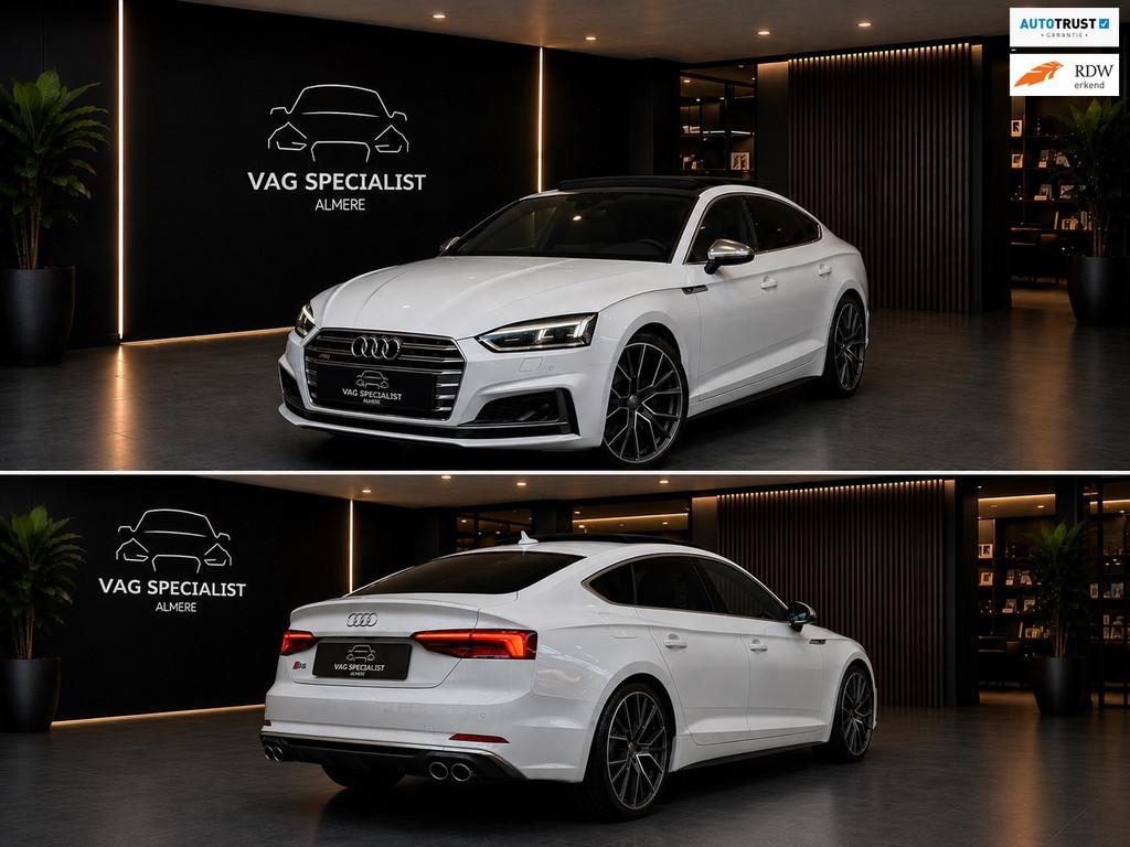 Audi A5 Sportback 3.0 TFSI S5 QUATTRO Pro Line PlusPANO/ACC/, Auto's, Audi, Stof, Gebruikt, 2995 cc, Wit