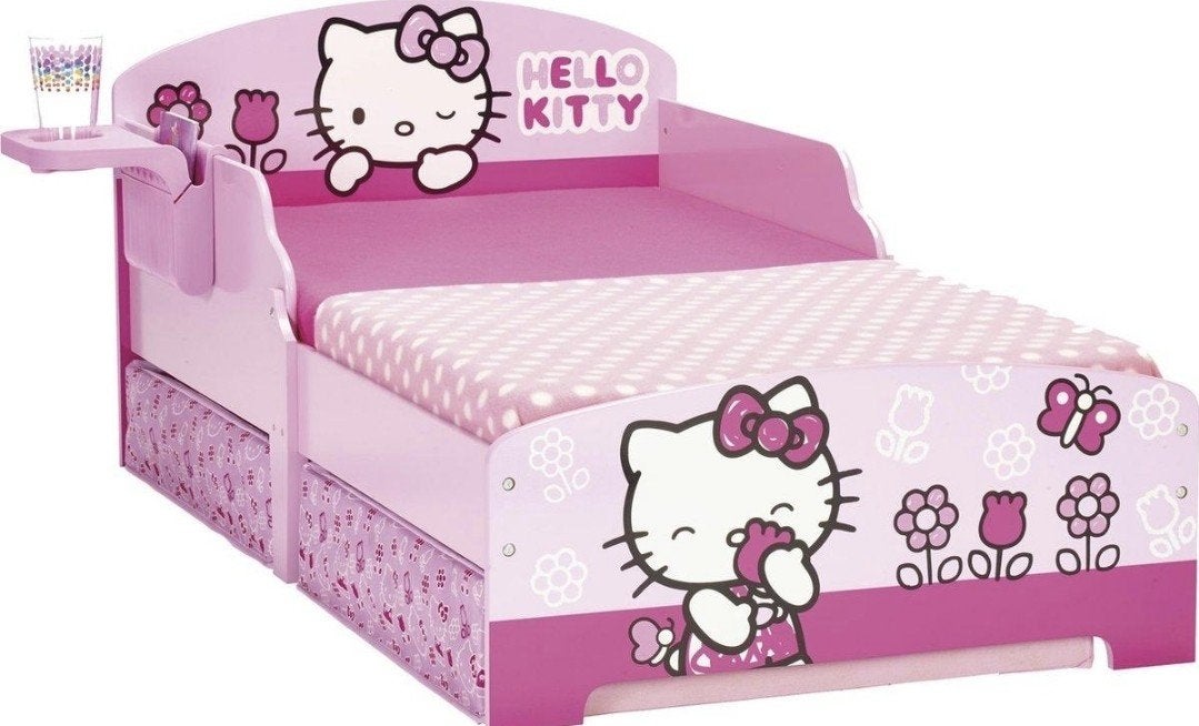 Hello Kitty Peuterbed - Perfect voor kleine fans!, Ophalen, Gebruikt, 140 tot 160 cm, 70 tot 85 cm