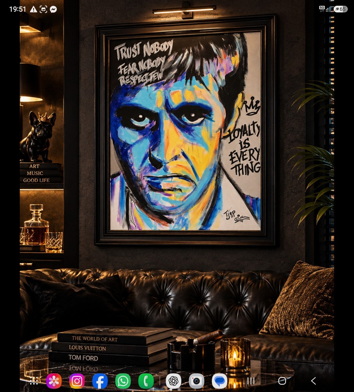 SCARFACE – TRUST NOBODY
Een krachtig, handgeschilderd kunstw, Ophalen of Verzenden