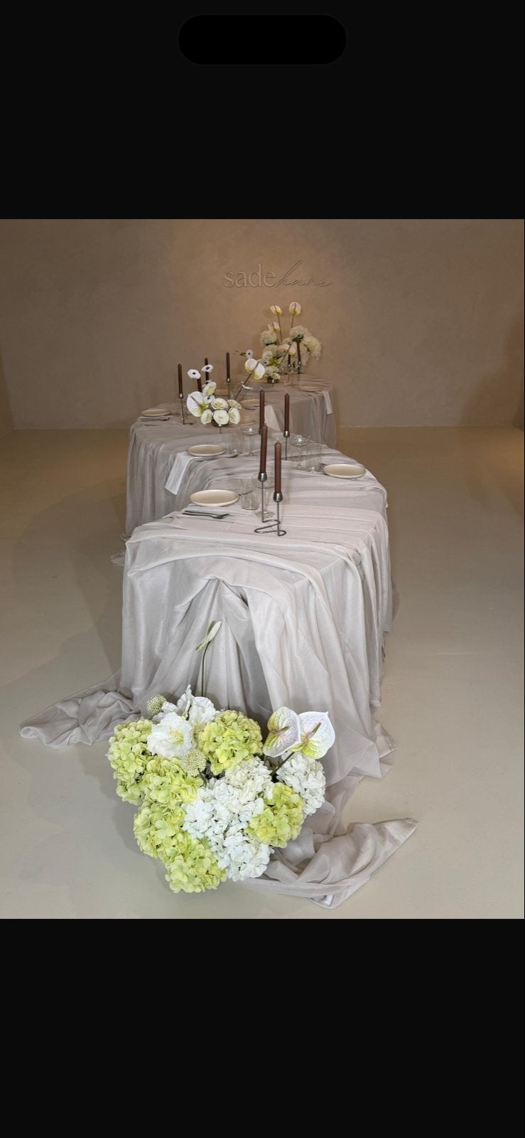 Verhuur tafels/decoratie op locatie