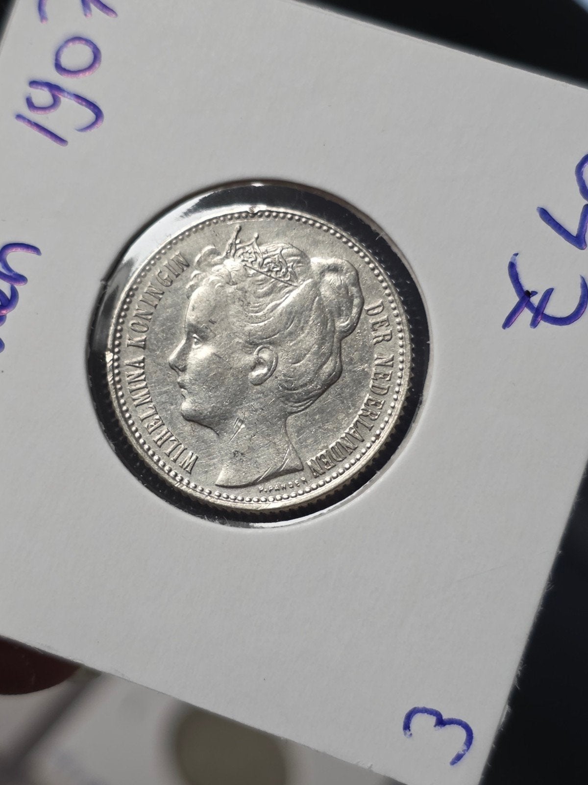 halve gulden 1907 Nederland, ½ gulden, Verzenden, Zilver, Koningin Wilhelmina