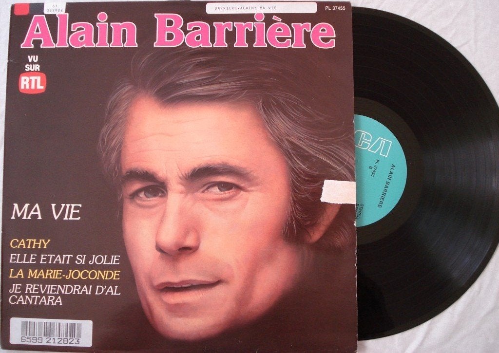 Alain Barrière - Ma vie, Ophalen of Verzenden, Gebruikt, 12 inch, LP