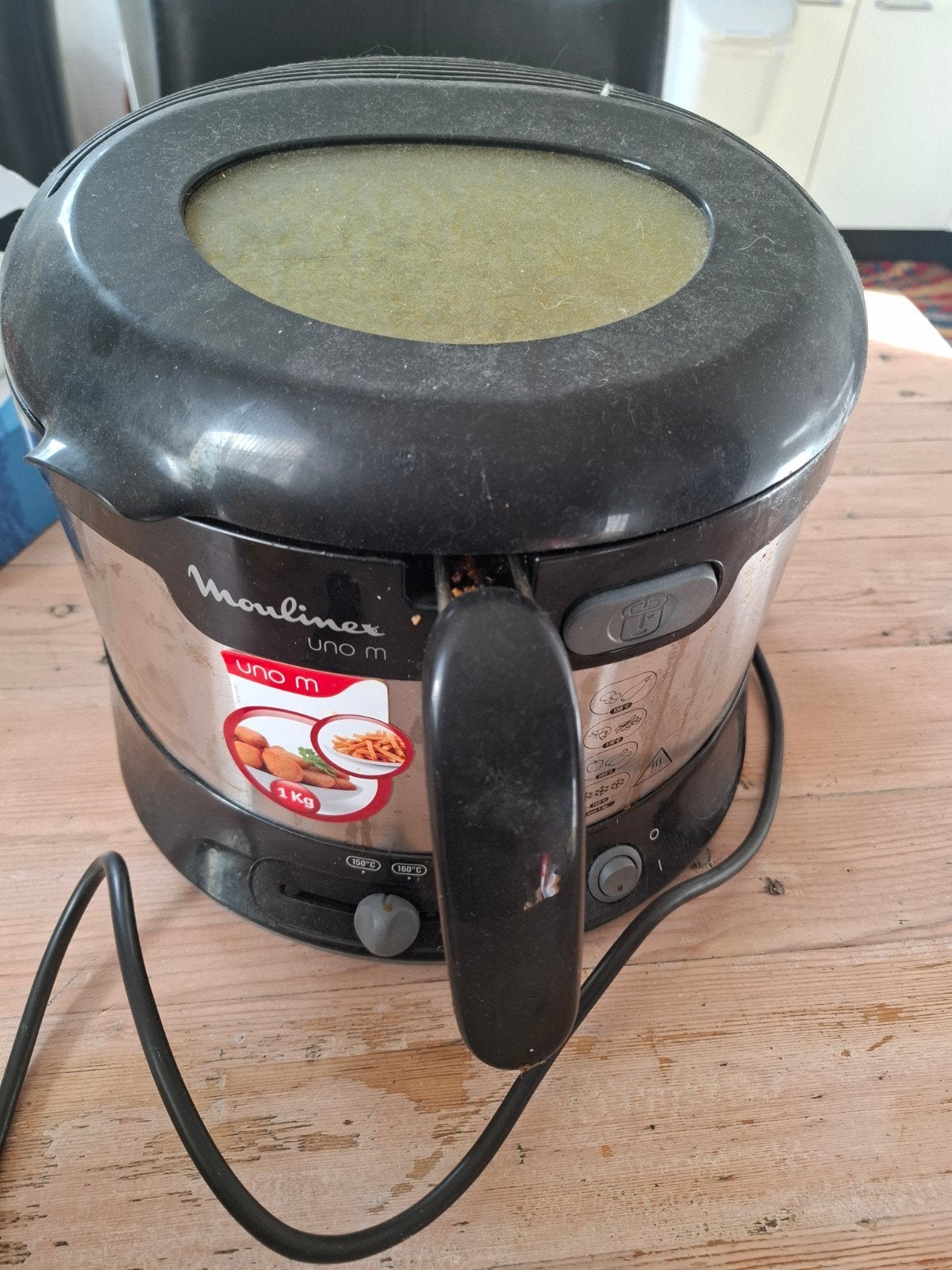 Moulinex Uno M friteuse - Compact en functioneel, Witgoed en Apparatuur, 2 tot 3 liter, Ophalen, Gebruikt, Uitneembare binnenpan