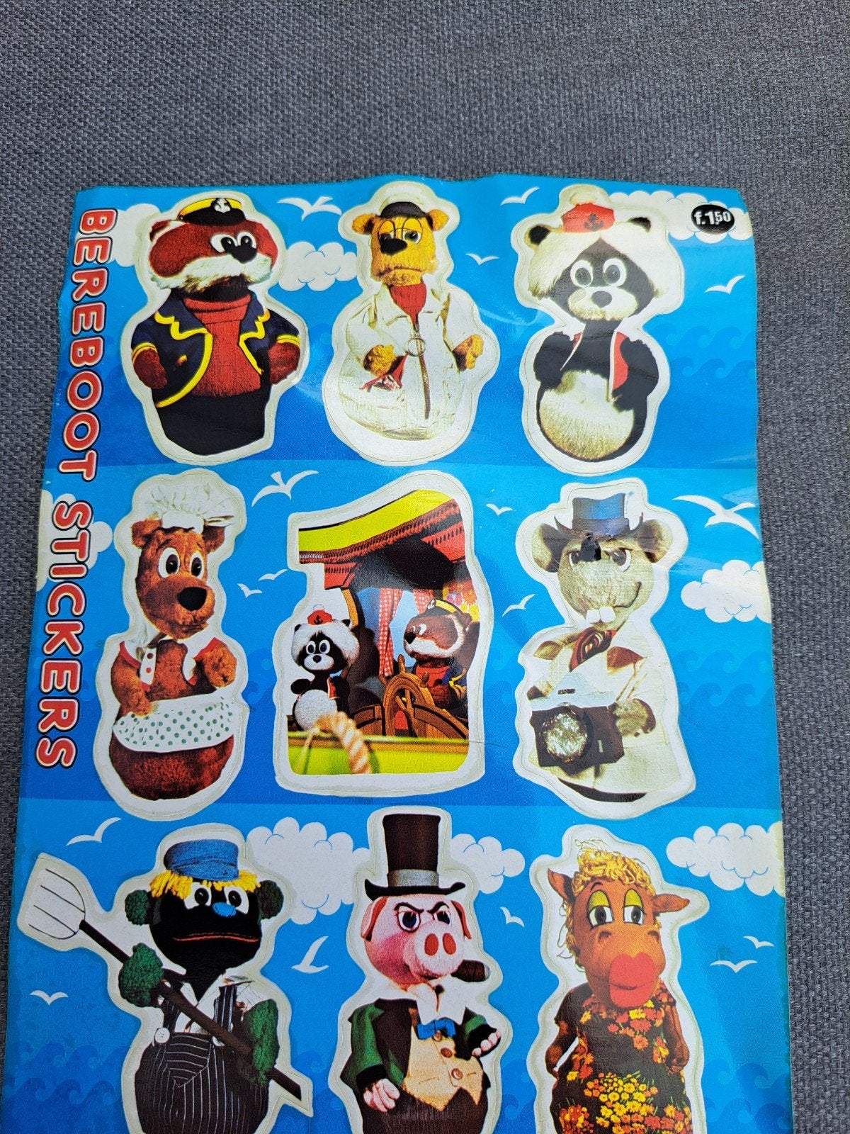 vintage stickers berenboot 1977, Verzamelen, Ophalen of Verzenden, Zo goed als nieuw