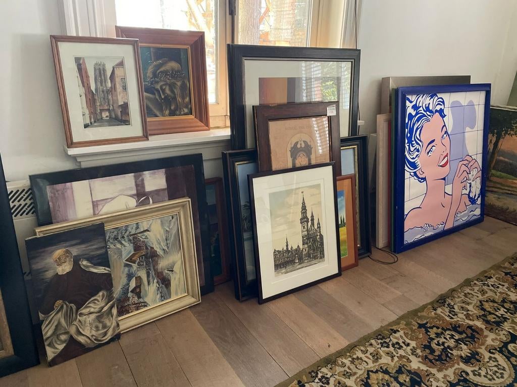 Diverse schilderijen en kunstwerken te koop, Ophalen, Hout, Minder dan 50 cm, Minder dan 50 cm