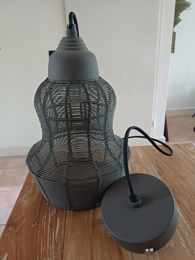 Hanglamp van Light&Living zwart metaaldraad, Ophalen, Gebruikt, Sfeervol, E27 (groot)