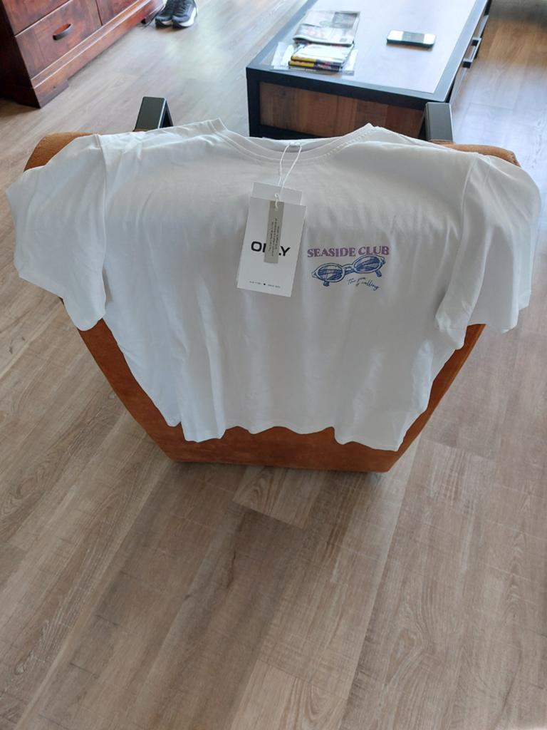 Nieuw Only t-shirt maat L, Only, Wit, Maat 42/44 (L), Nieuw