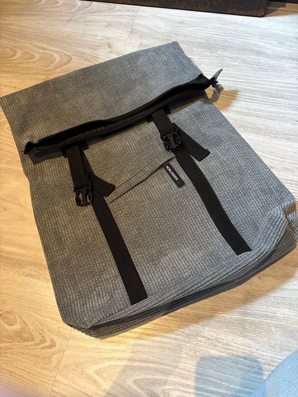Nieuwe Norlander rugzak, grijs ribstof, 25 tot 40 cm, Nieuw, Ophalen of Verzenden, Overige merken
