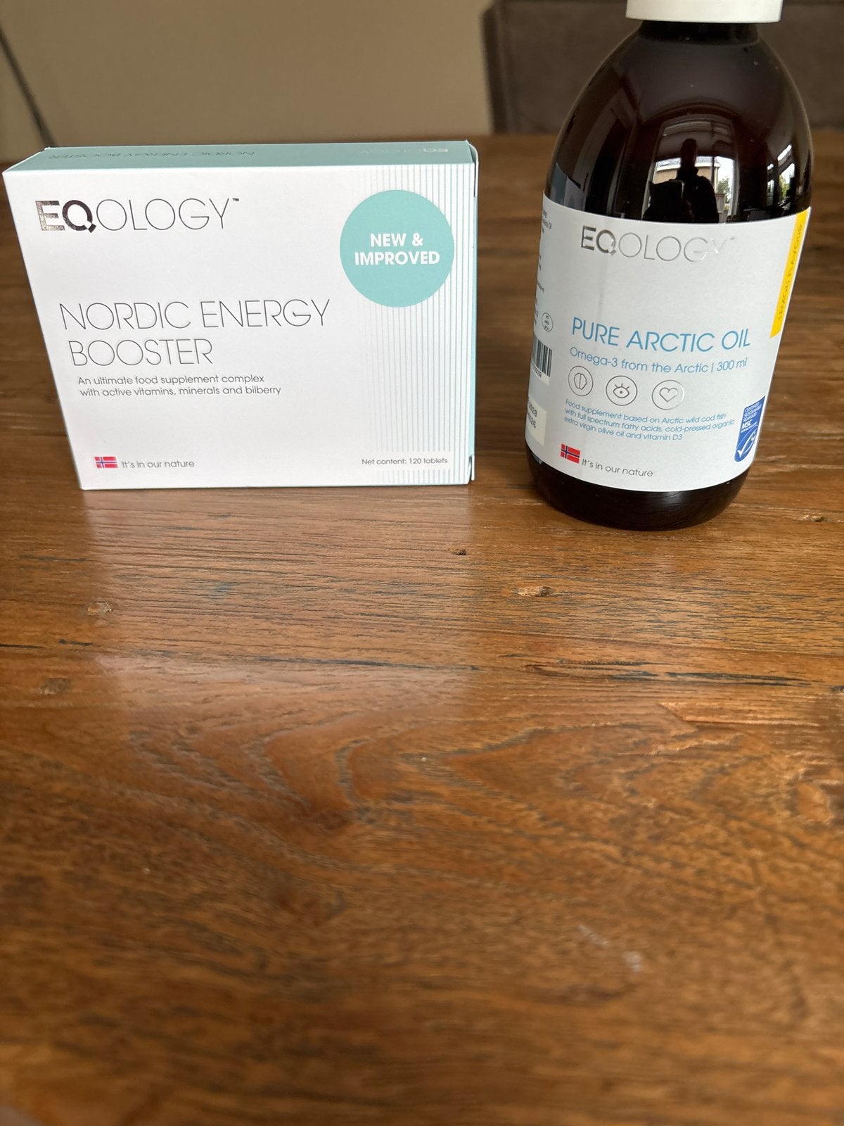 Eqology Nordic Energy Booster & Pure Arctic Oil -25% korting, Ophalen of Verzenden, Nieuw, Poeder of Drank