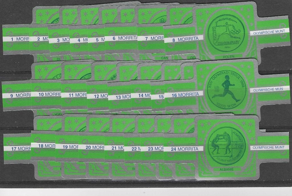 reeks 719  olymp spelen  1-24    sigarenbanden, Ophalen of Verzenden, Zo goed als nieuw, Sigarenbandjes