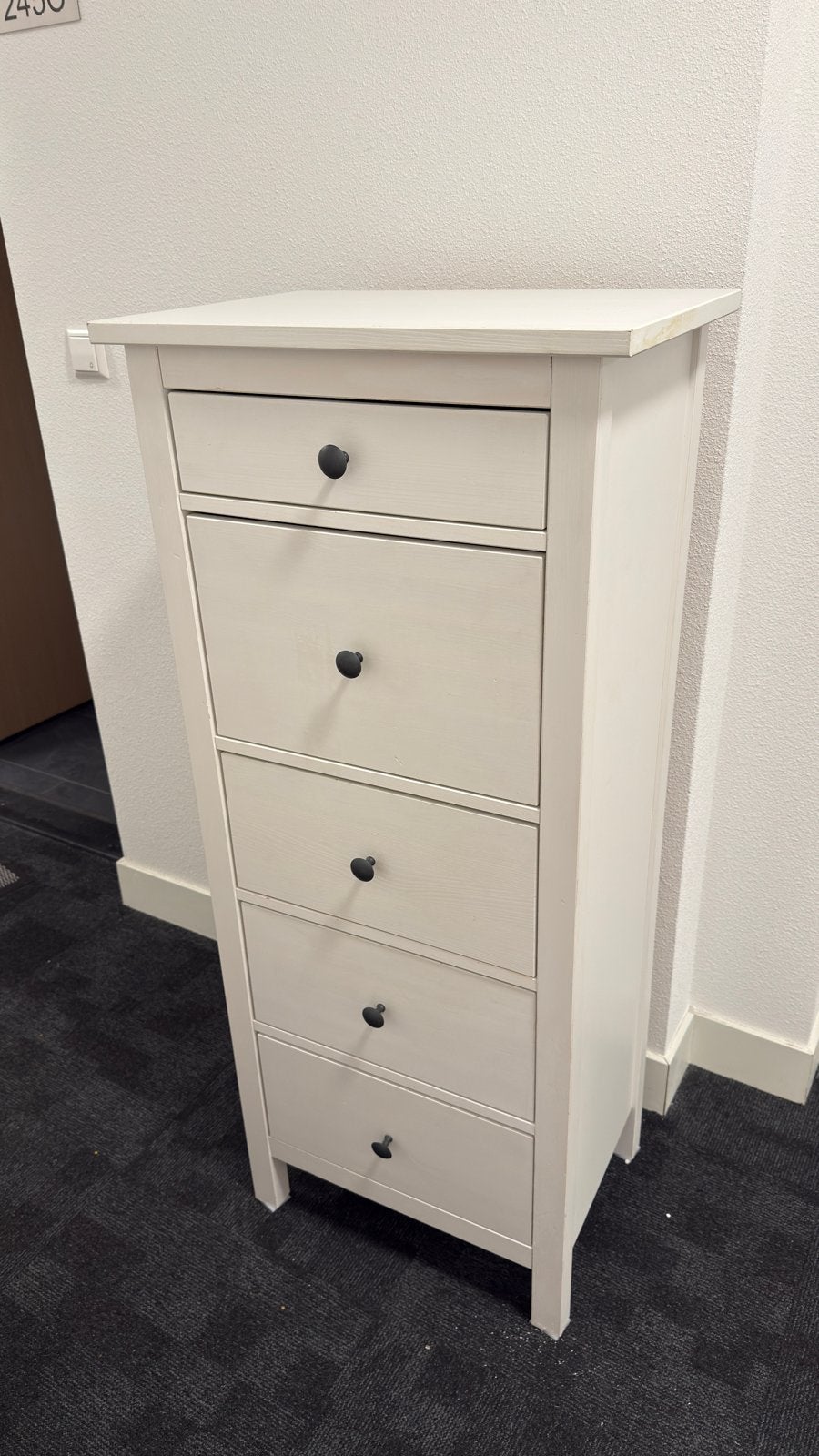 Ikea Hemnes ladekast 5 lades - wit hout, 5 laden of meer, Ophalen of Verzenden, Zo goed als nieuw