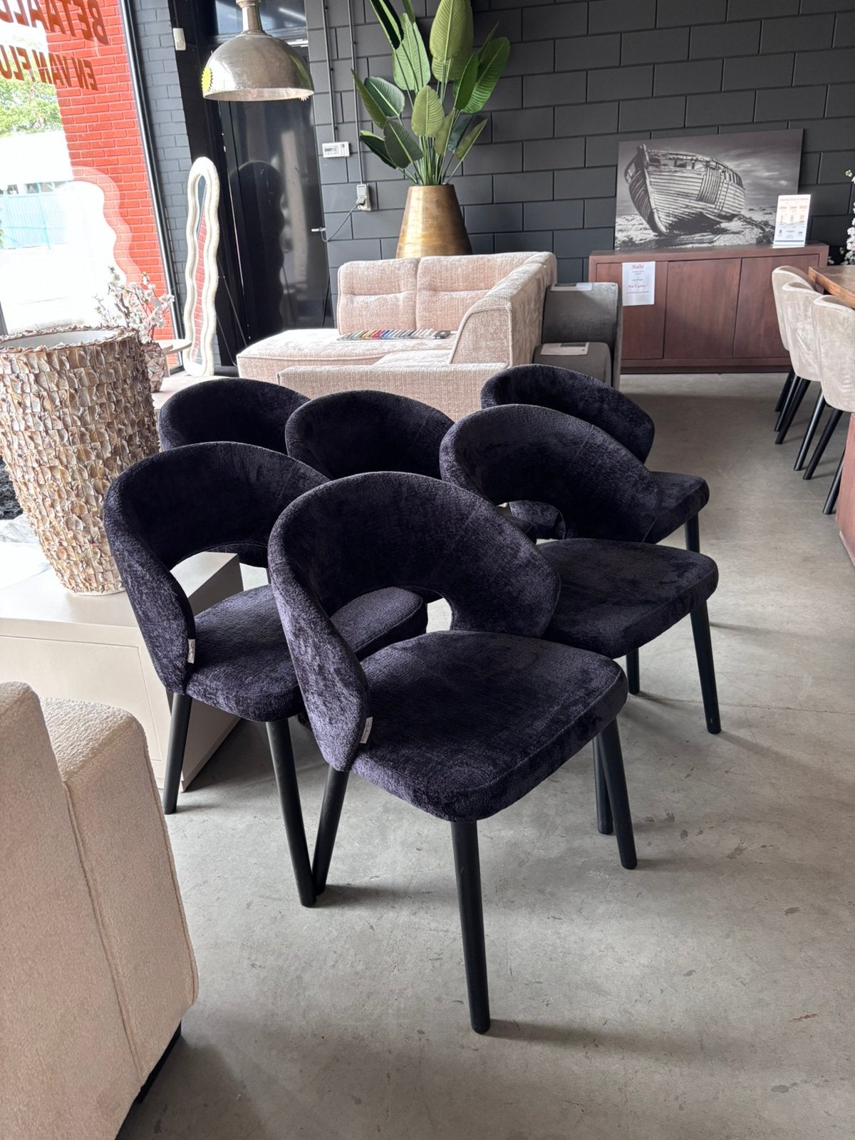 6 Stuks stoel Savoy van Richmond Interiors (zwart), Ophalen of Verzenden, Zo goed als nieuw, Zwart