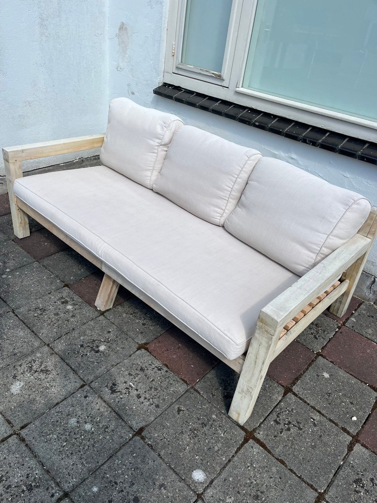 Leuk tuinbankje, Ophalen, Gebruikt, Hout