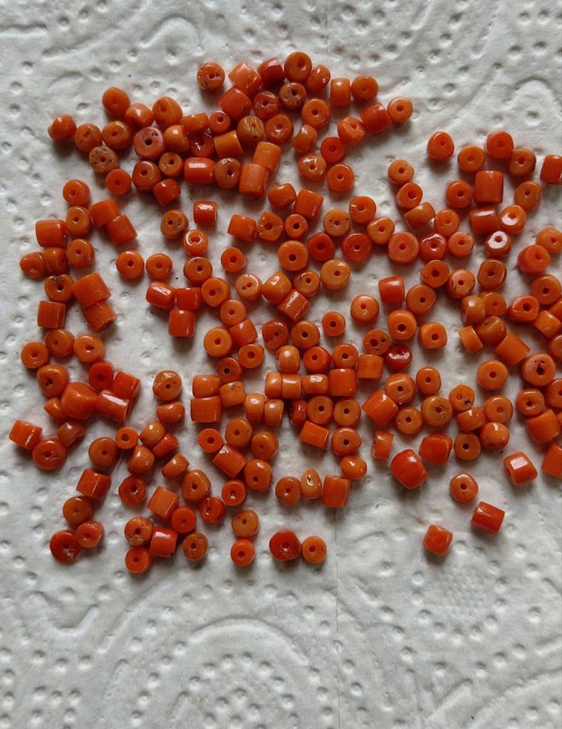 bloedkoraal kralen,4-4.5 mm,gecleaned,70 cm, Verzenden, Nieuw, Kraal