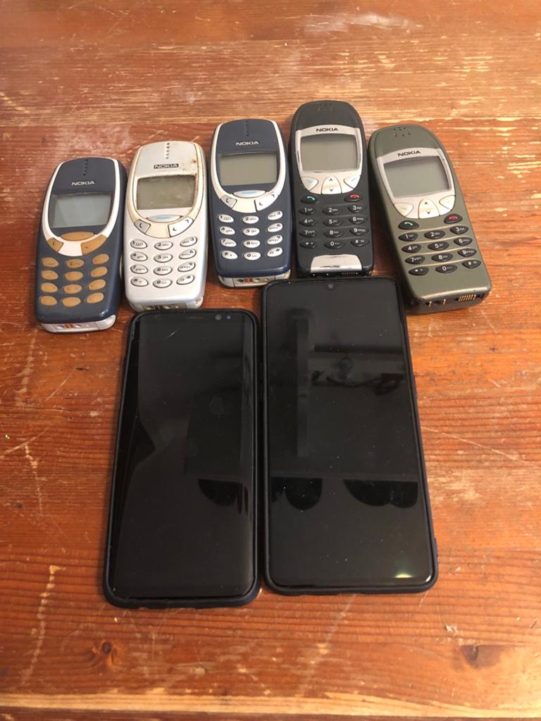 Partij oude en nieuwe telefoons+2 smartphone, Telecommunicatie, Mobiele telefoons | Nokia, Ophalen, Overige modellen, Overige kleuren