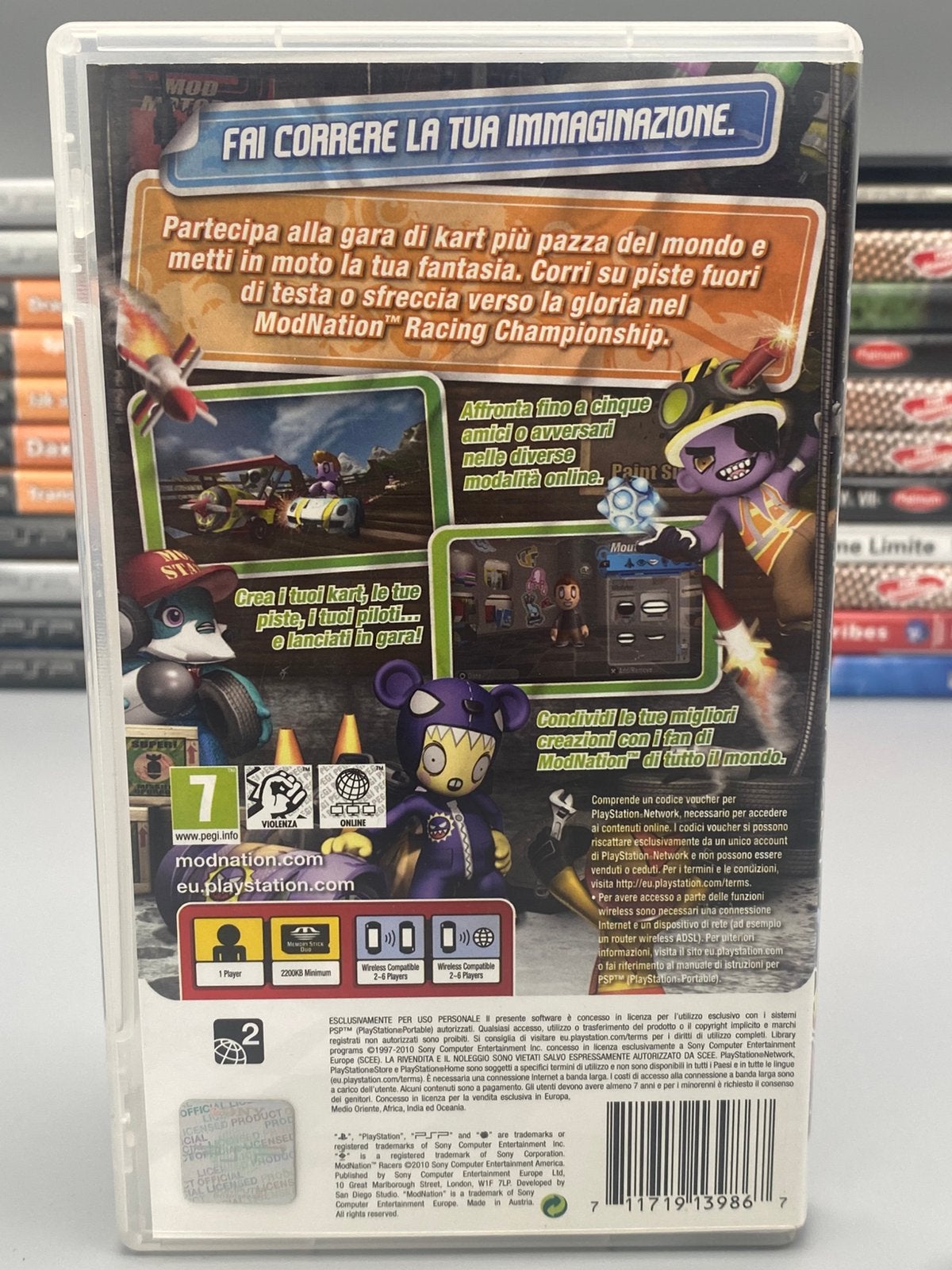 ModNation Racers - PSP PlayStation Portable Game - Compleet, Gekoppelde computers, Racen en Vliegen, 2 spelers, Ophalen of Verzenden