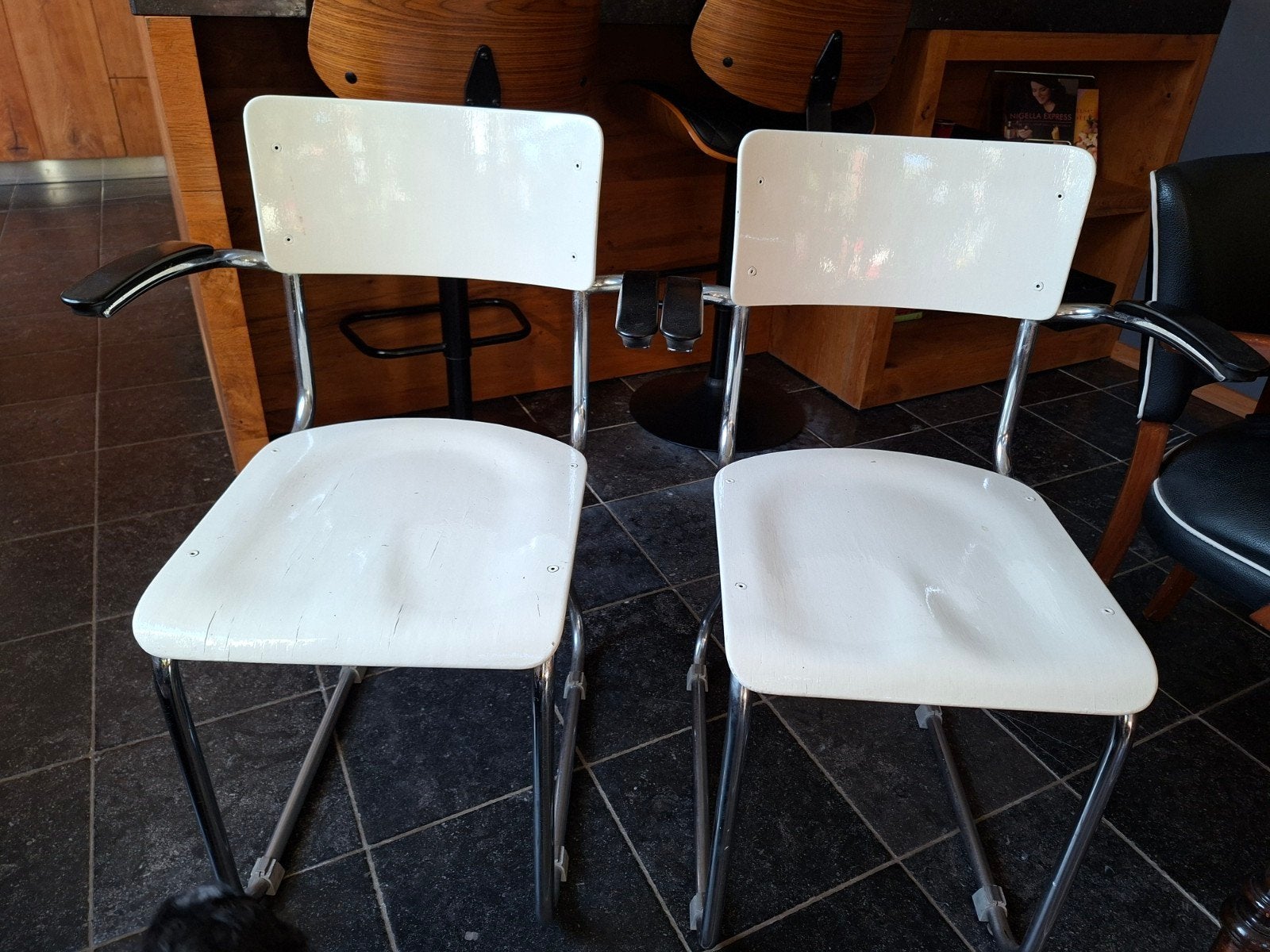 2 vintage buisframe stoelen. Samen 30 euro., Ophalen, Gebruikt, Twee