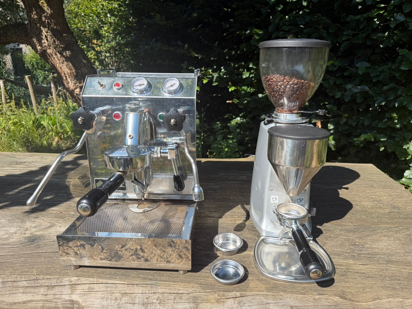 Isomac espresso apparaat en Mazzer koffiemaler, Ophalen, Gebruikt, Mazzer