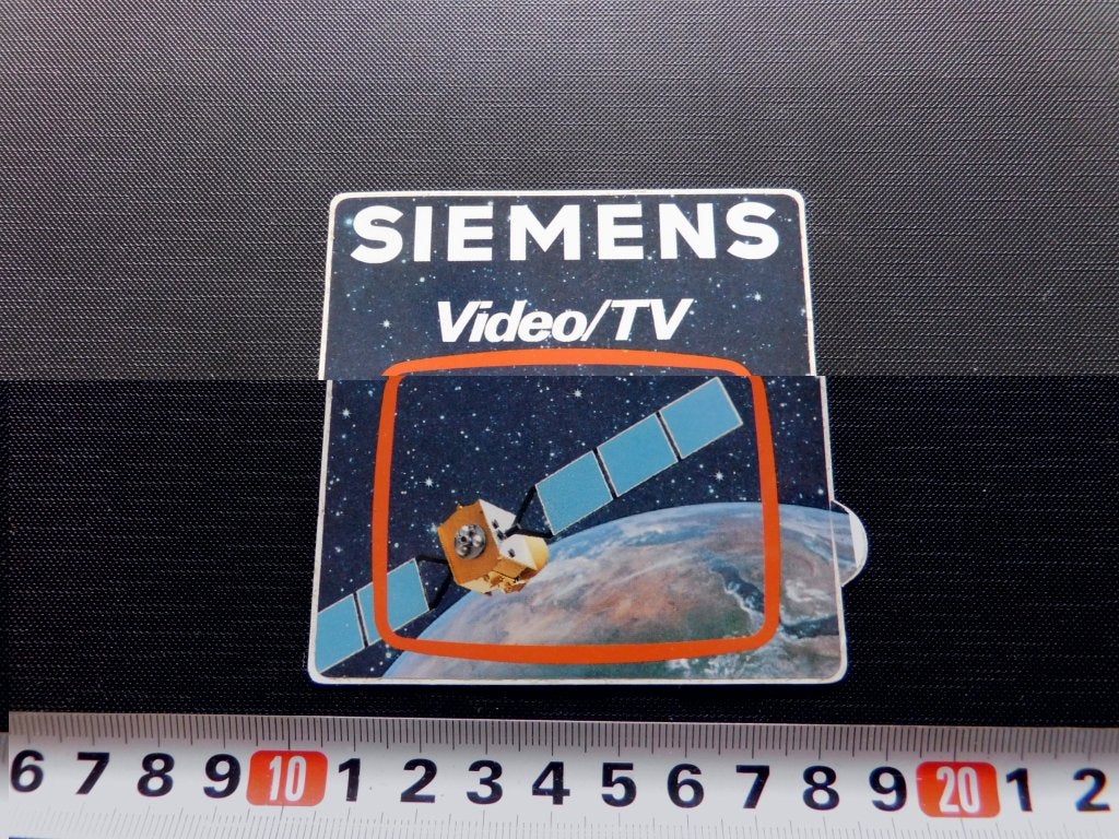 sticker siemens video / tv strip ruimte satelliet *, Ophalen, Zo goed als nieuw