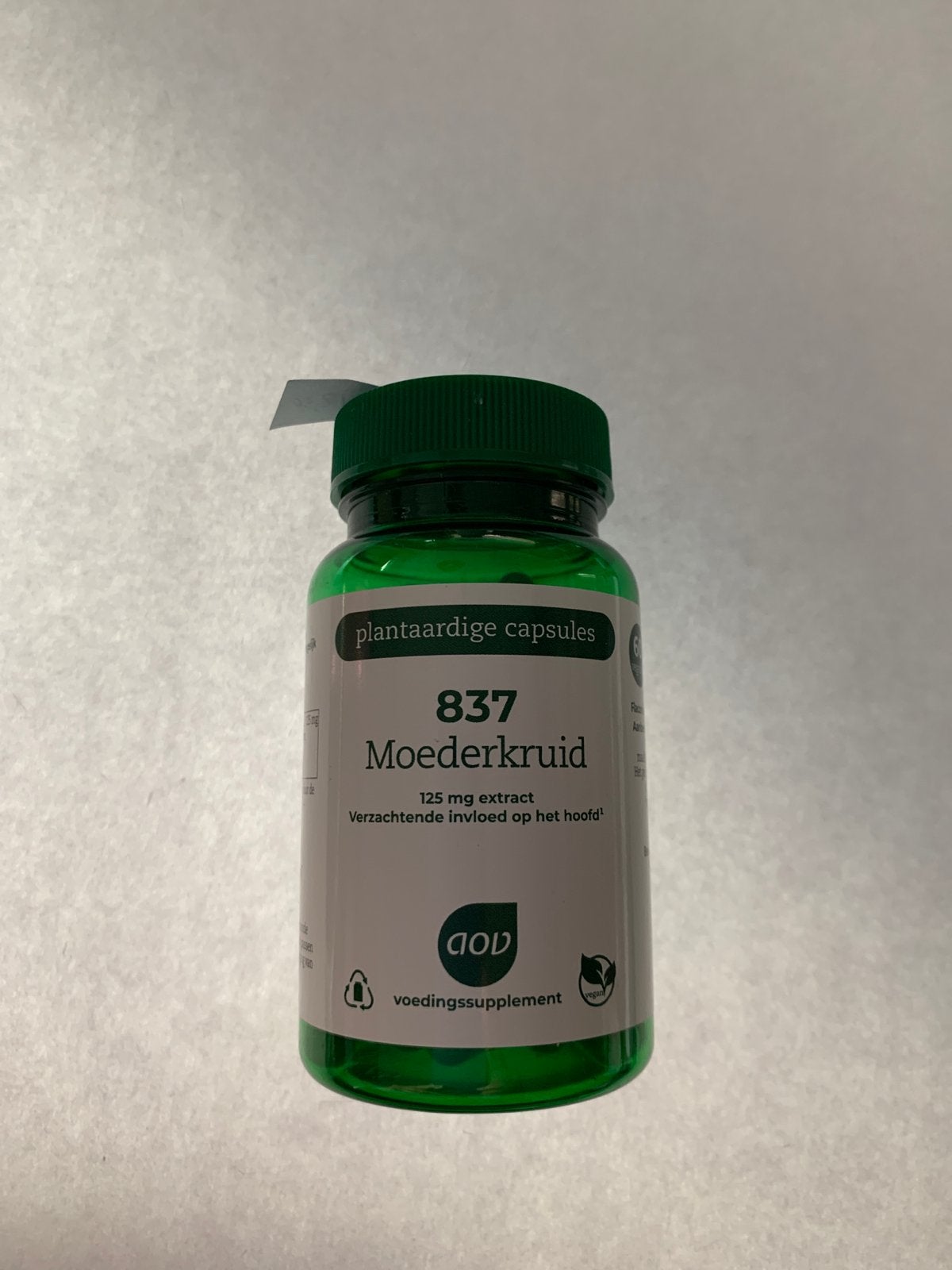 AOV 837 Moederkruid 125 mg extract - Voedingssupplement, Ophalen of Verzenden, Nieuw, Poeder of Drank