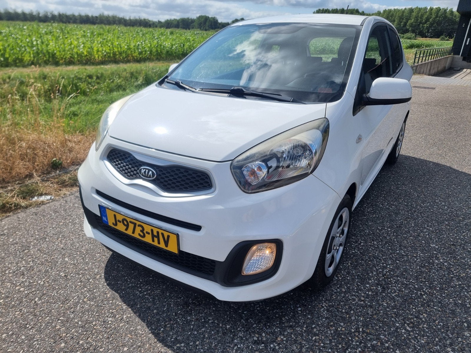 Kia Picanto 1.0 Cvvt 3-DRS 2011 airco 126dkm, Voorwielaandrijving, Stof, Zwart, 400 kg