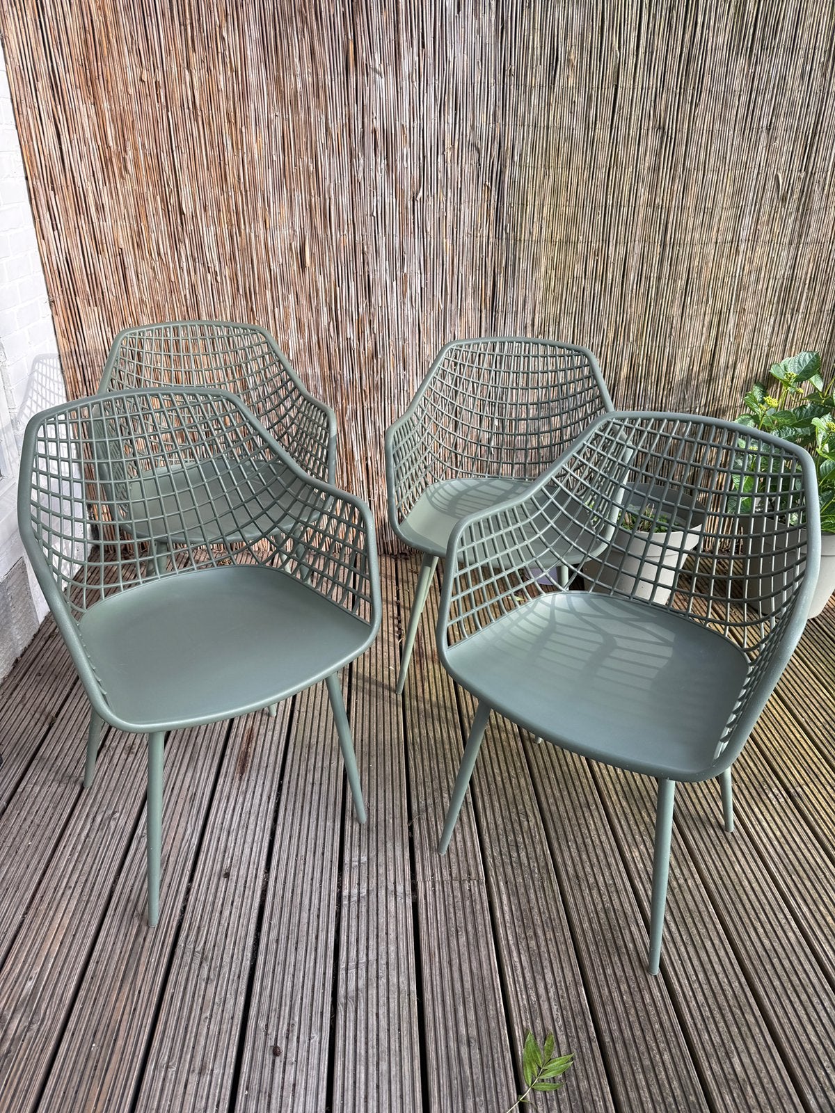 Kwantum Webbing tuinstoel groen, Ophalen, Zo goed als nieuw, Kunststof