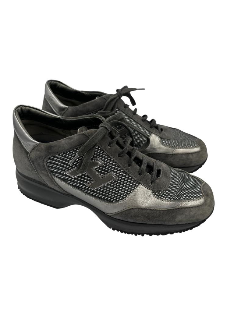 Hogan veterschoenen 37,5, Kleding | Dames, Schoenen, Verzenden, Grijs, Sneakers of Gympen, Zo goed als nieuw